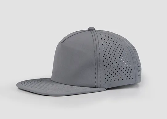 Custom Personalized 5 Panel Laser Perforated Snapback Hats - 5015