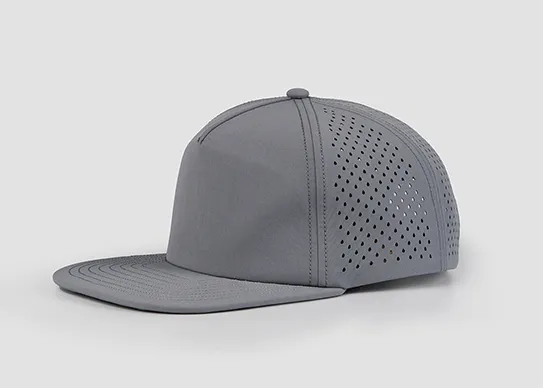 grey perforated snapback