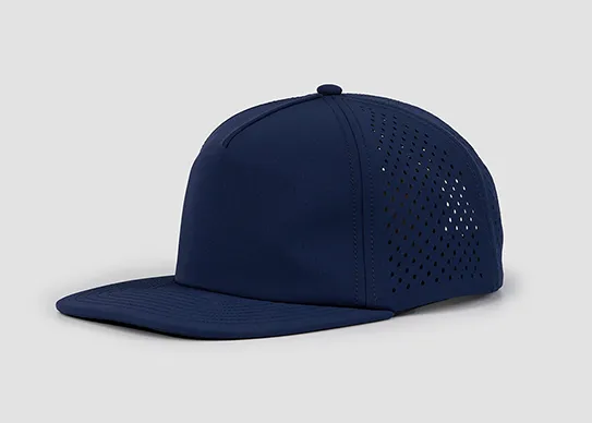 navy perforated snapback