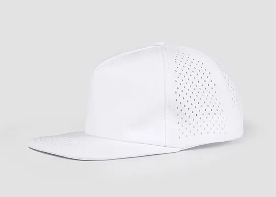 white perforated snapback