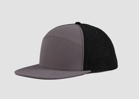 Custom 6 Panel Perforated Water Repellent Snapback Hat - 6023