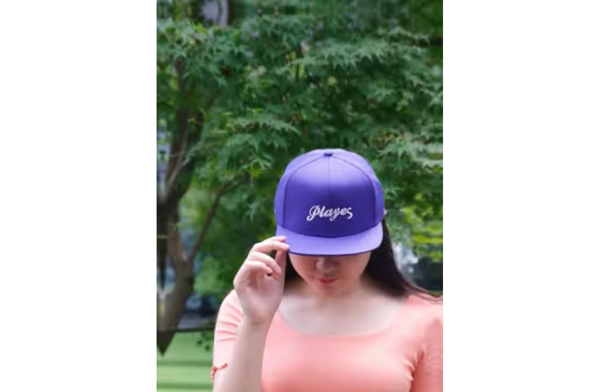 Custom Flat Brim 6 Panel Fitted Snapback Caps Hats For Men Women