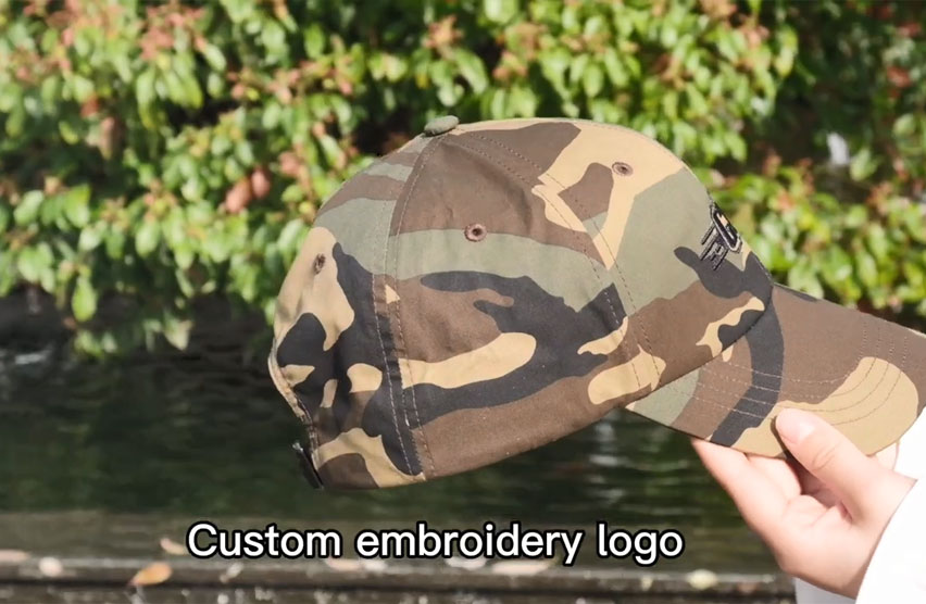 Wholesale Custom Embroidery Logo 6 Panel Camouflage Camo Military Army Baseball Cap