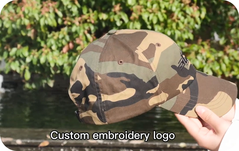 Display Video of Custom Camo Camouflage Baseball Caps