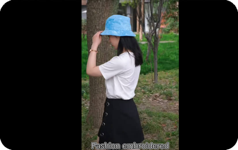 Display Video of Custom Personalised Tie Dye All Over Printed Bucket Hats