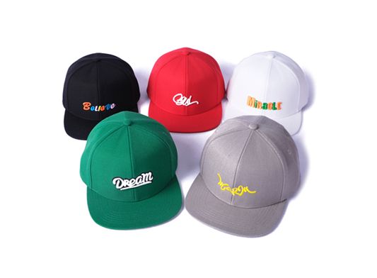 fitted hats with embroidery
