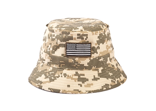 beige camo bcuket hat