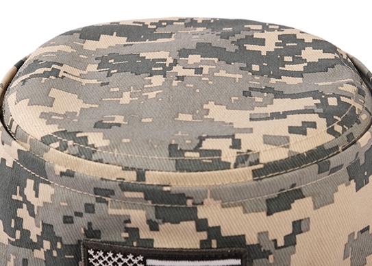 camo bucket hat detail