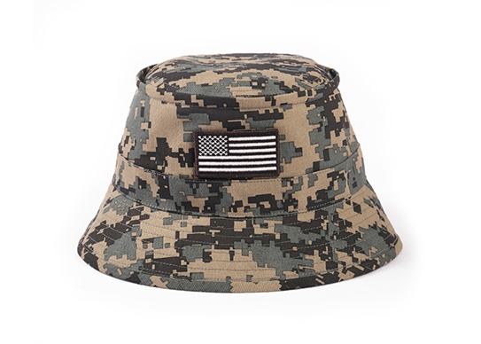 green camo bucket hat