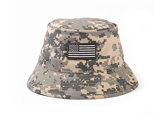 grey camo bucket hat