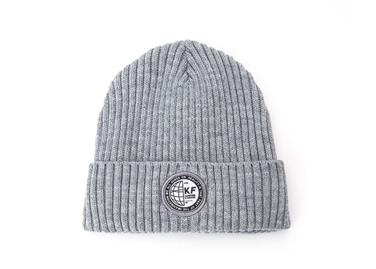 grey fleece beanie