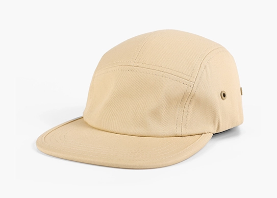 beige cotton camper cap