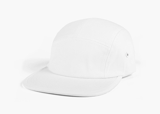 white cotton camper cap