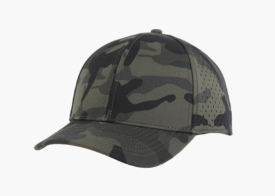 camo perforated snapback hat