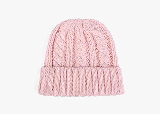 Custom Cable Knitting Cuffed Beanie Hats - 1340
